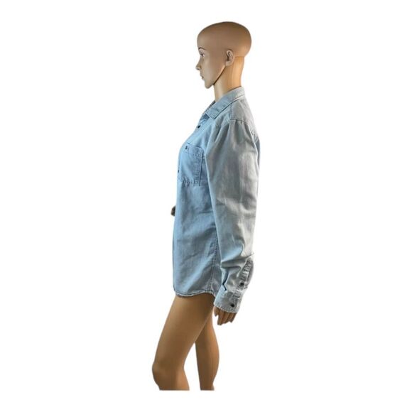91 Denim Women’s Blue  Casual Denim Shirt Blouse. Size Small. - Picture 2 of 12